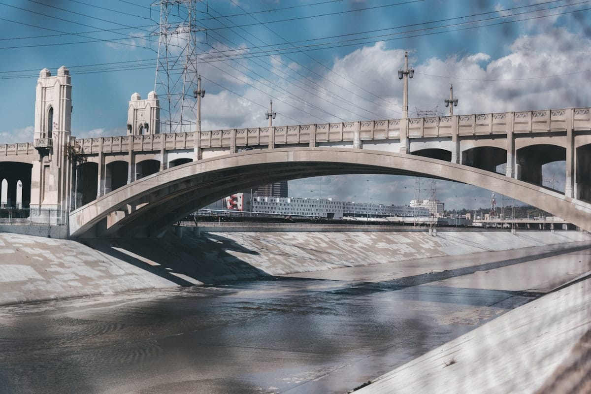 Stormwater drainage channel under construction
